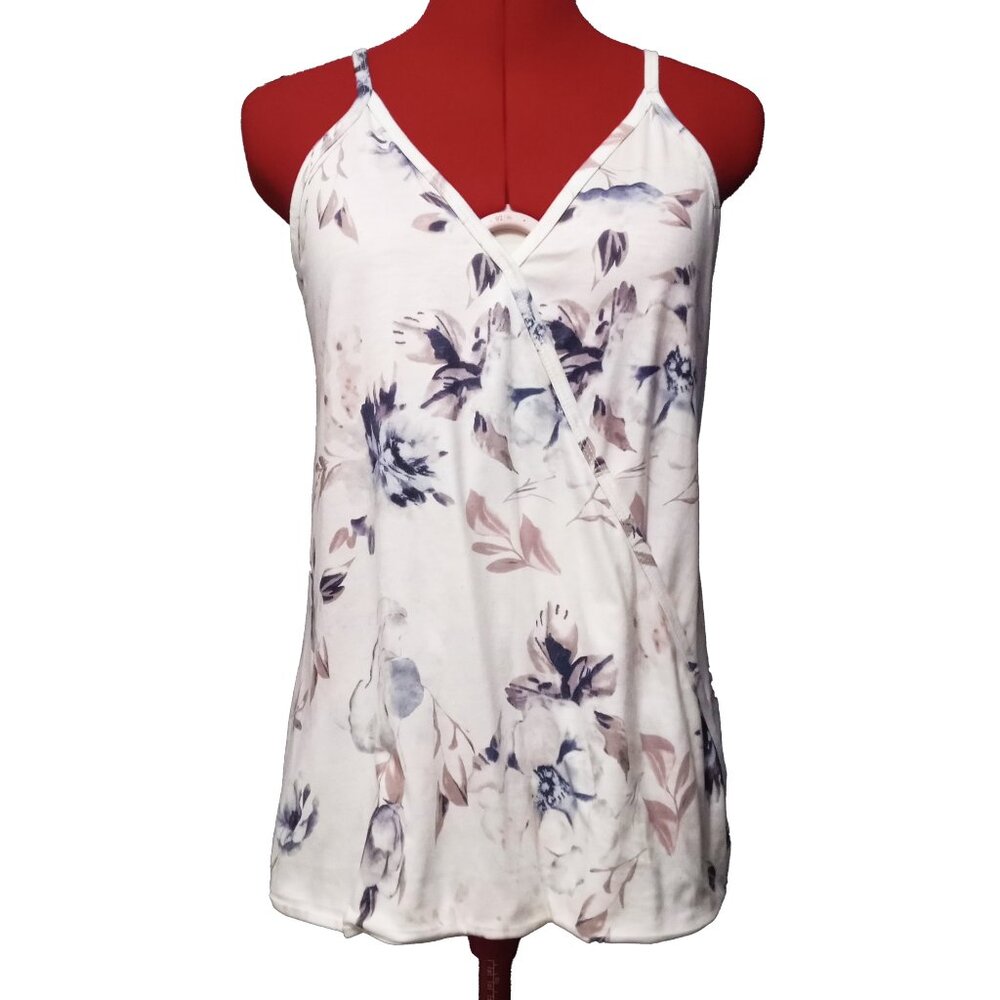 SHEIN Crossover V Neck Floral Spaghetti Strap Tank Top US M